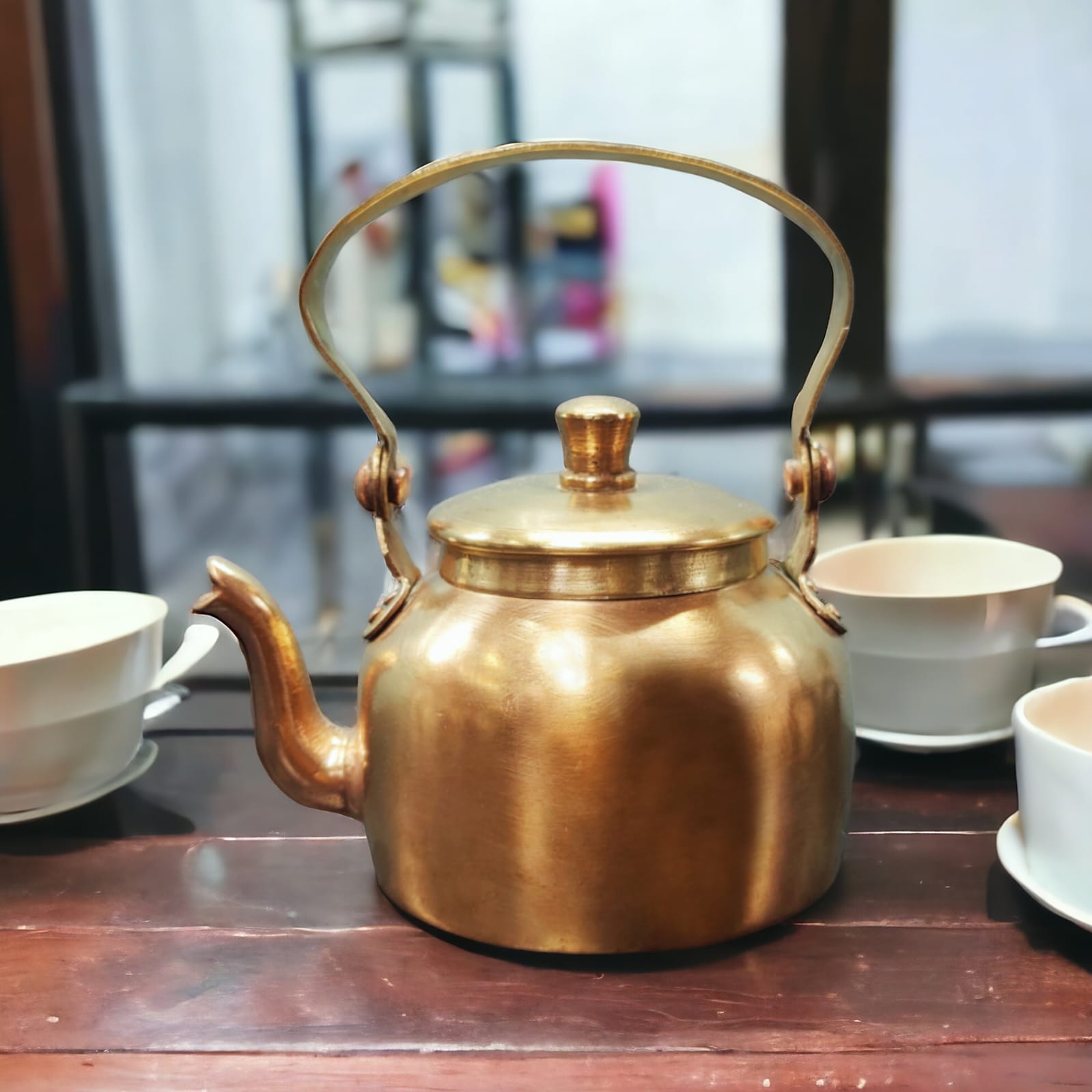 AT 008 Antique Brass Tea Pot Kettle