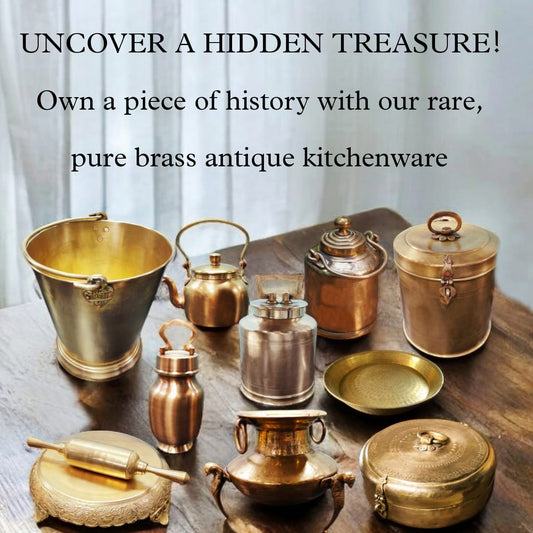 Uncover Hidden Treasures & Own a Piece of History with our Rare, Pure Brass Antique Kitchenware