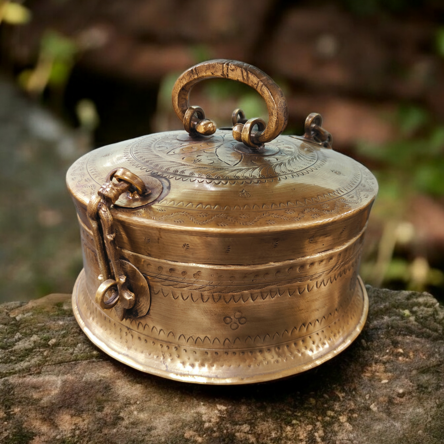 AT/010 - Vintage Brass Very Rare Handmade Antique Multipurpose | Jewellery Box