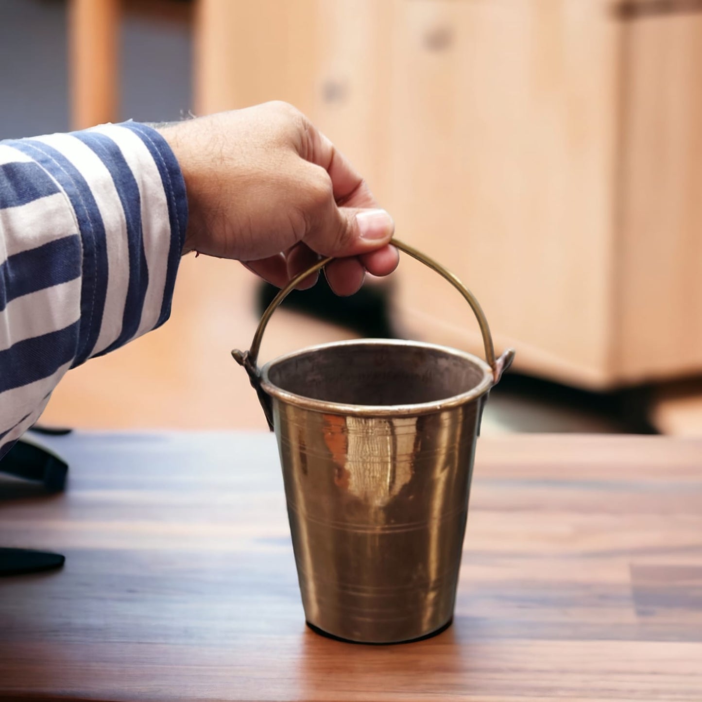 AT/141 - Antique Pure Brass Small Bucket