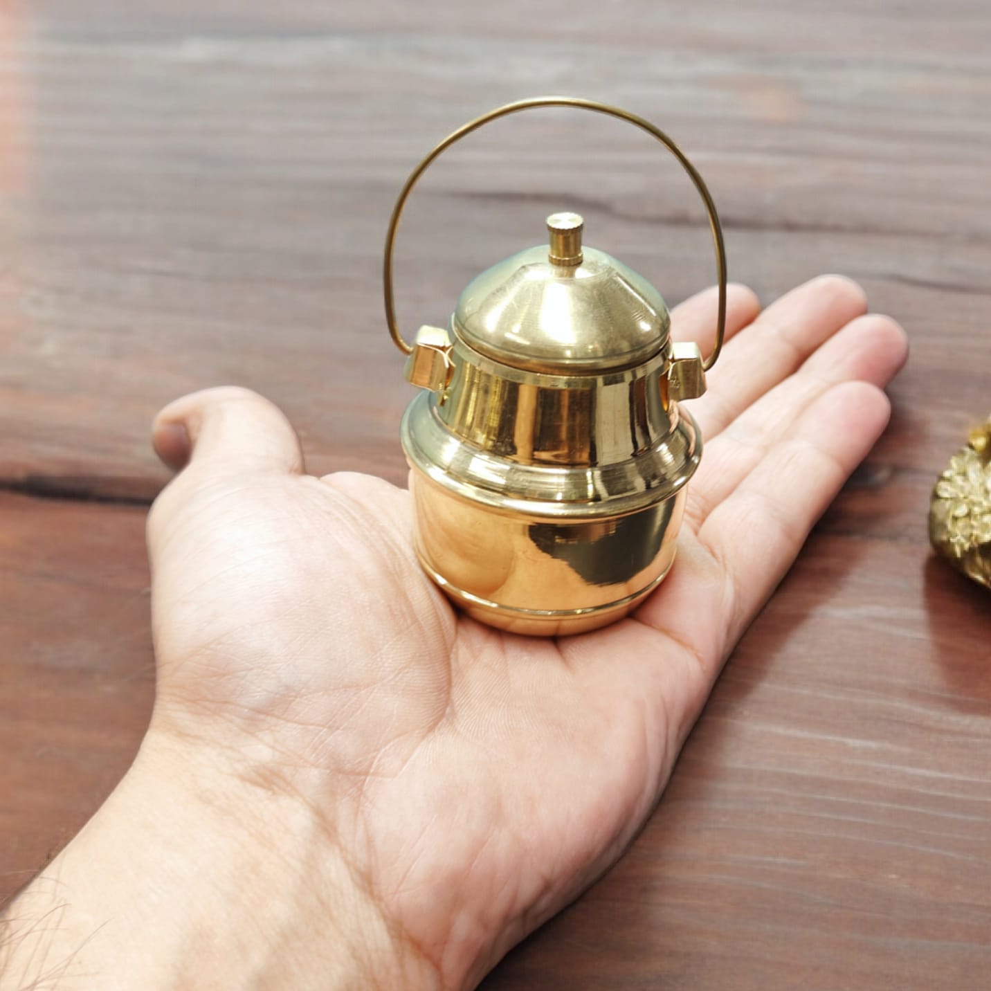 Set Of 5 Miniature - Storage Containers / Oil Container / Mortar & Pestle / Gas Stove / Masala Dabba Showpiece