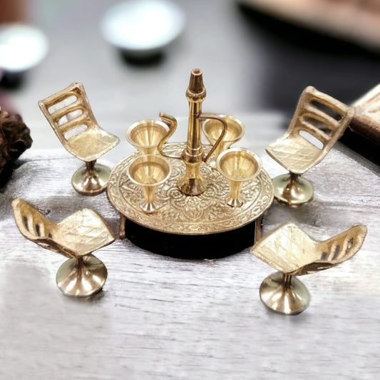 Miniature - Maharaja Dining Table Set Showpiece