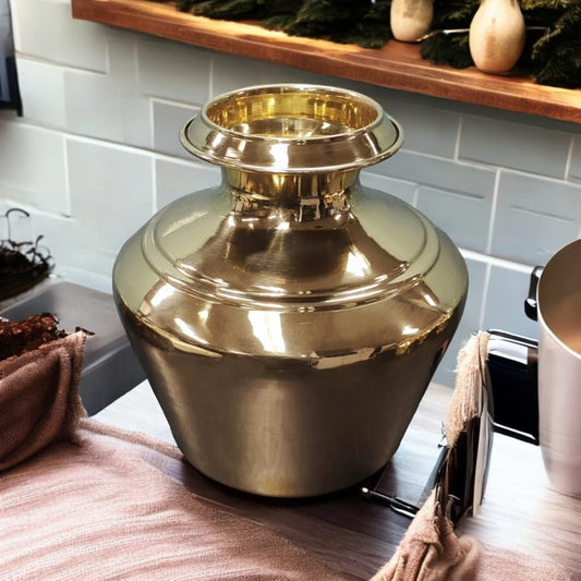 BRAND NEW: NW/017 - 100% Pure Brass Very Beautiful Shape Solid Water Pot | Traditionally known as "Kodam" (1 Litre) | KITCHENWARE | UTENSILS | HOME APPLIANCES