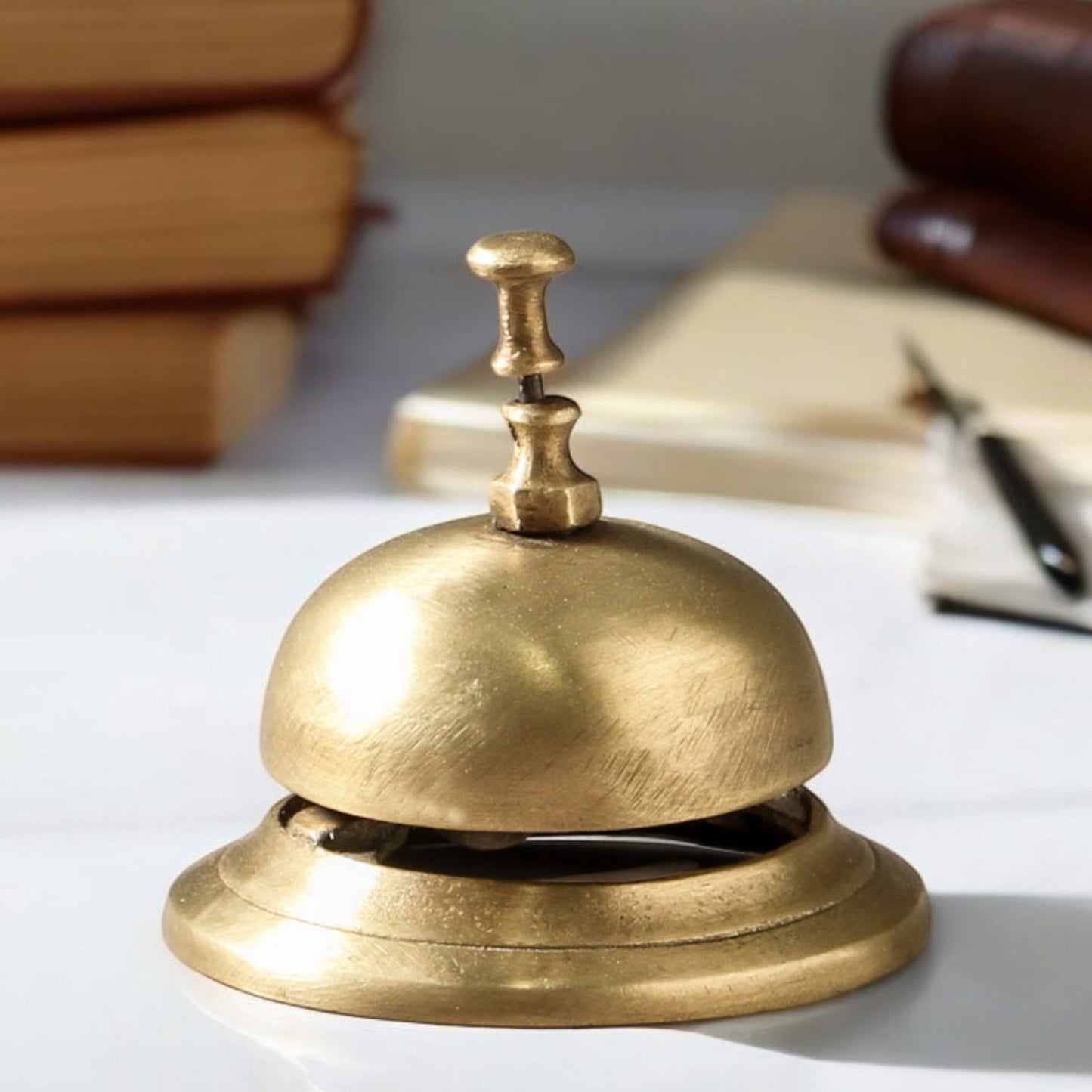 AT/045 - Vintage Pure Brass Original Antique Table Bell